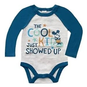 Disney Baby Mickey Mouse Bodysuit | Infant | “The Cool Kid Just Showed Up” NWT